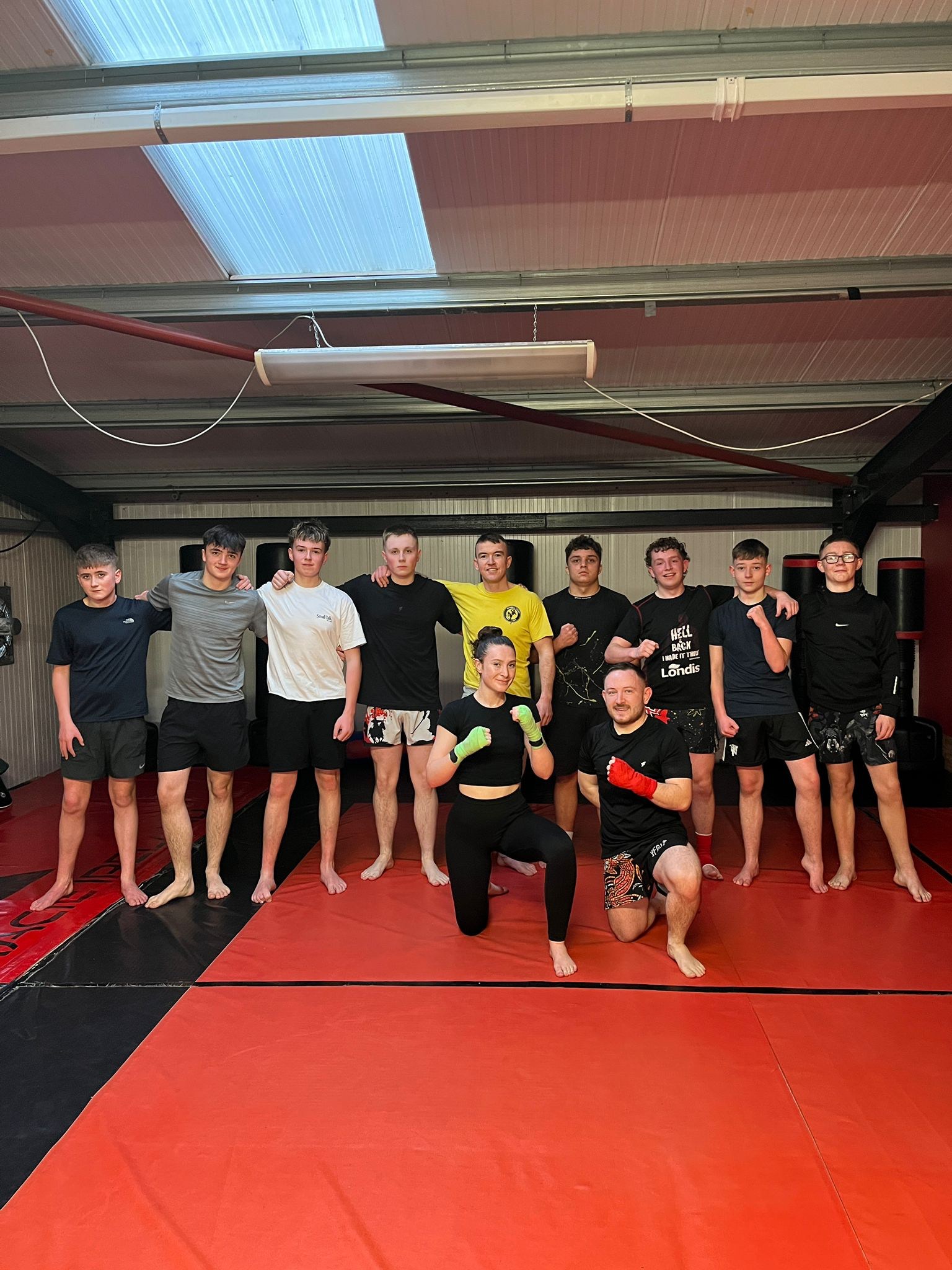 Donegal Muay Thai students and coach group photo